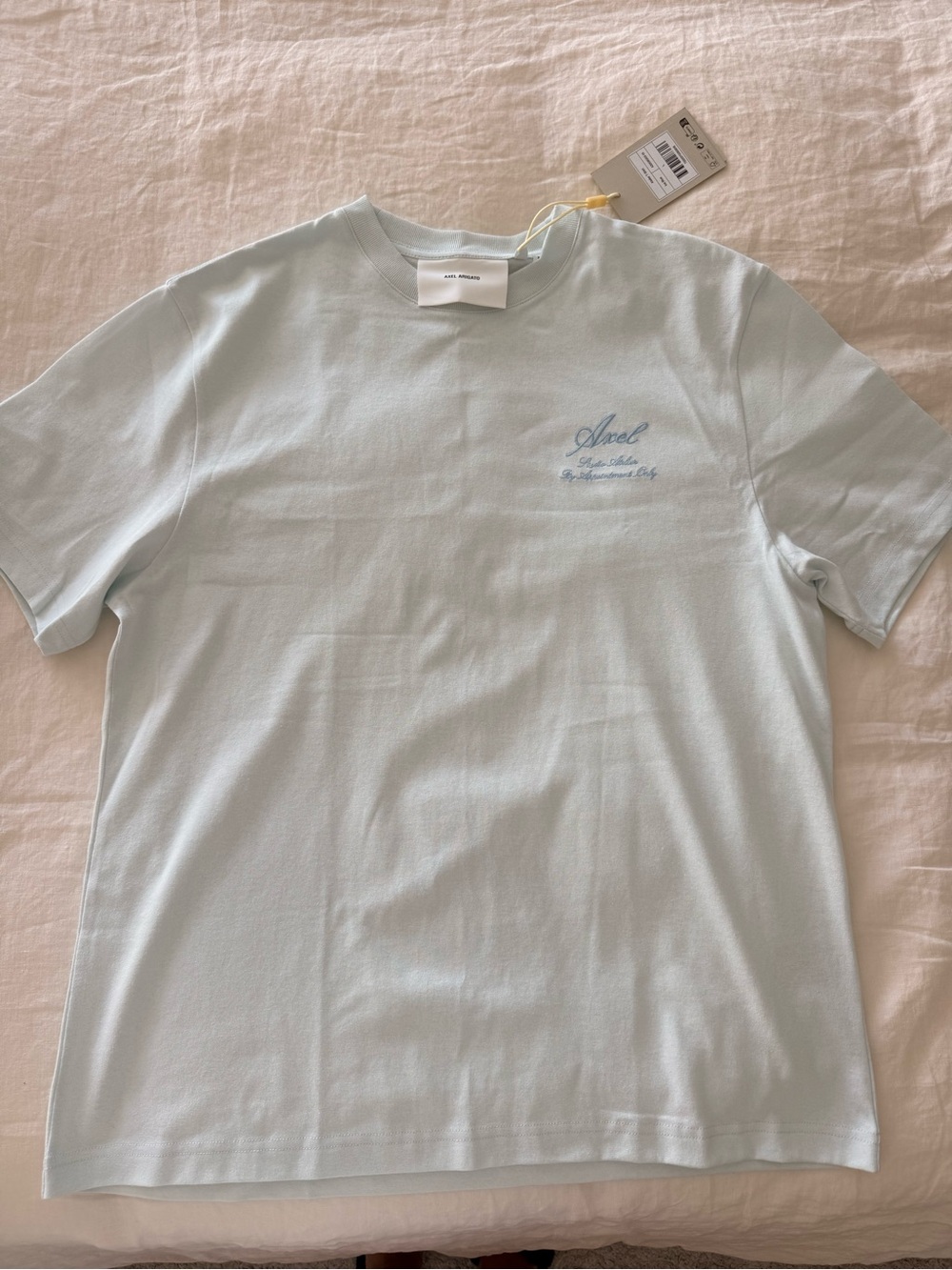 Pale Blue Axel Arigato Logo Short Sleeve Tee
